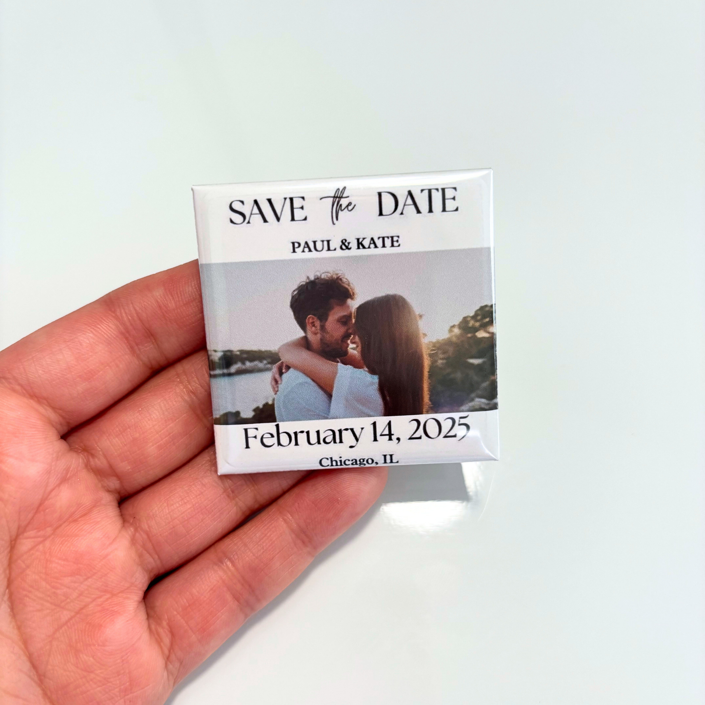 Personalized Save the Date Photo Magnets – Wedding Announcement, Engagement Announcement