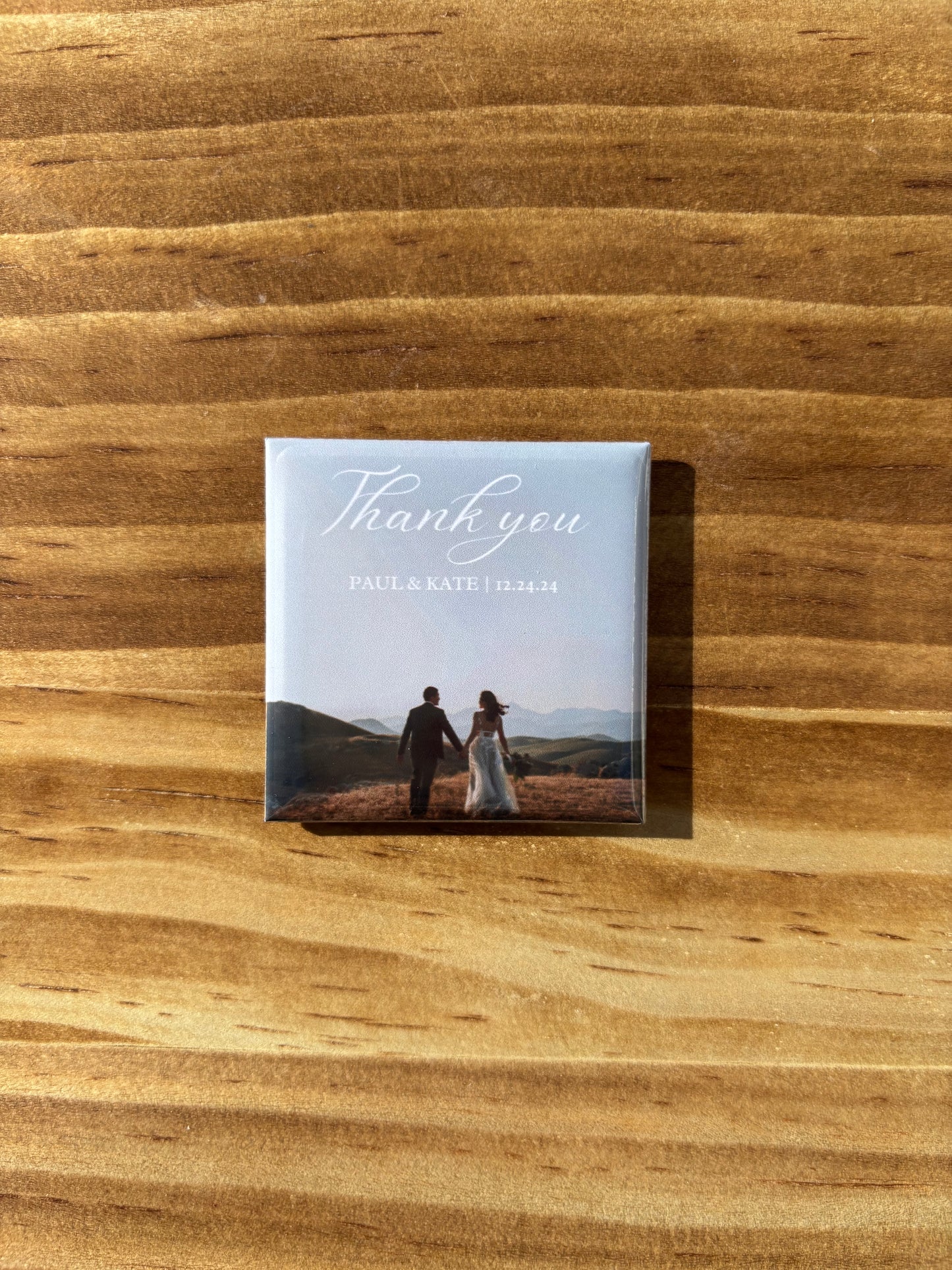 Personalized Wedding Thank You Magnet – Wedding Keepsake, Custom Wedding Favor