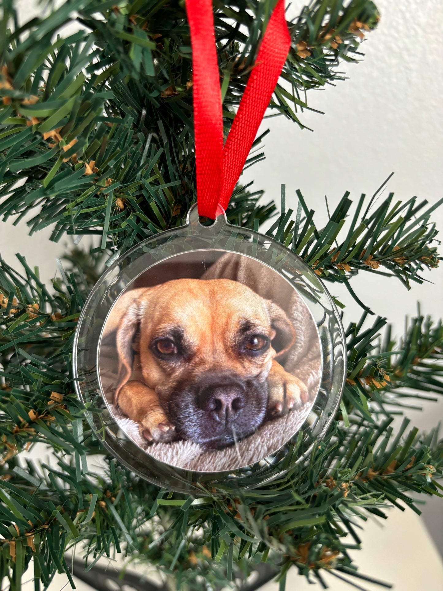 3 Custom Acrylic Photo Ornaments