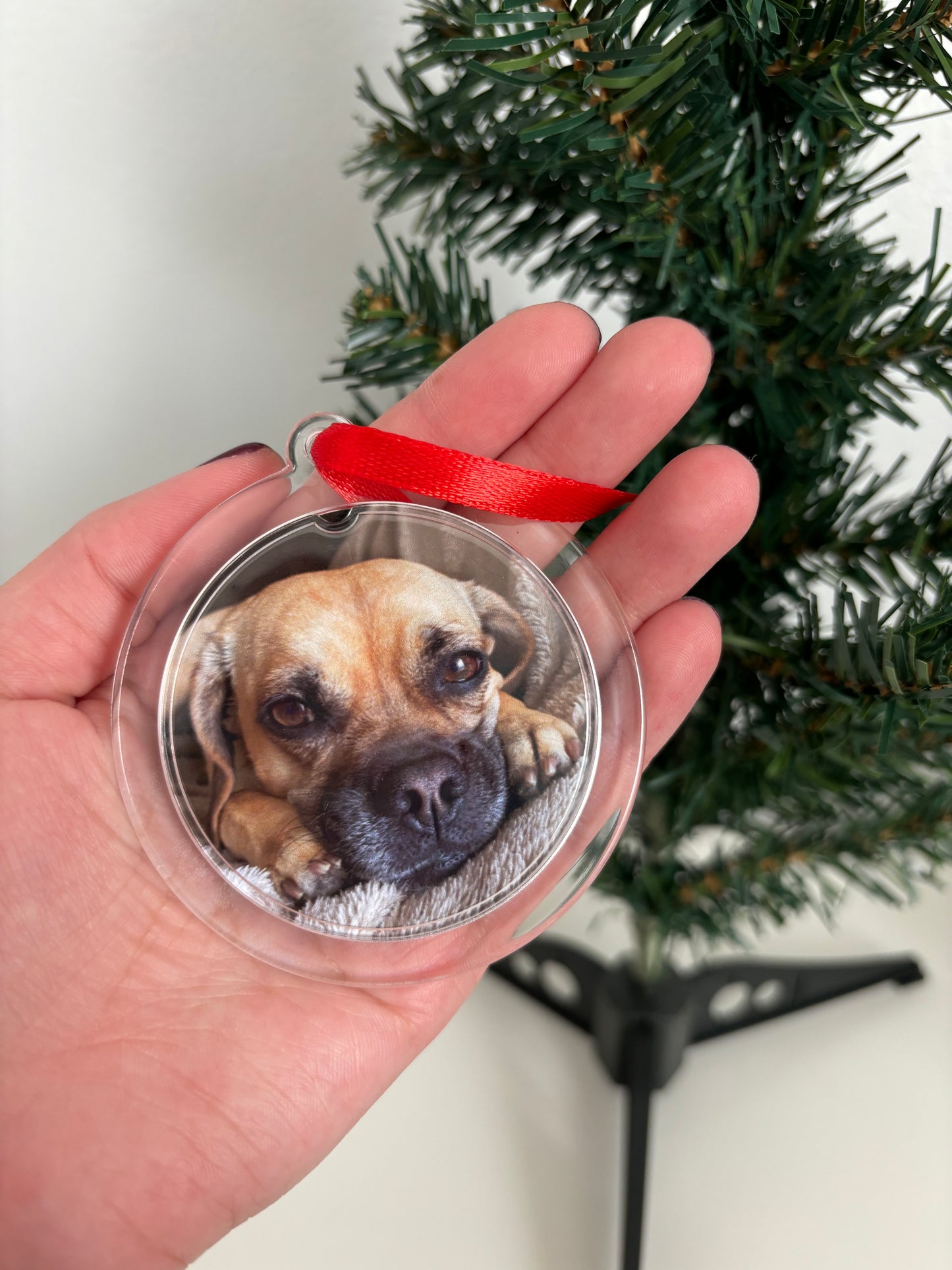 3 Custom Acrylic Photo Ornaments